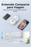 Tomada Inteligente de Viagem Smart Power 7 em 1 – 4 Entradas + 3 USB (USB-C Incluso)