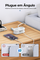 Tomada Inteligente de Viagem Smart Power 7 em 1 – 4 Entradas + 3 USB (USB-C Incluso)